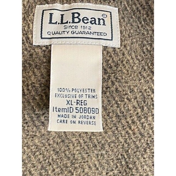 LL Bean Shirt Jacket Sz XL Brown Overshirt Allagash Fleece Shacket Elbow Patches - Picture 11 of 12